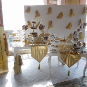 Στολισμός βάπτισης Χρυσές Σοκολάτες